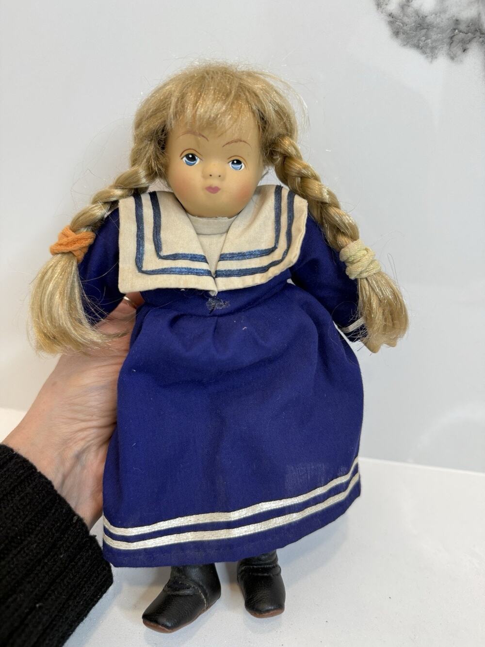 Adorable Porcelain Sailor Girl Doll Vintage